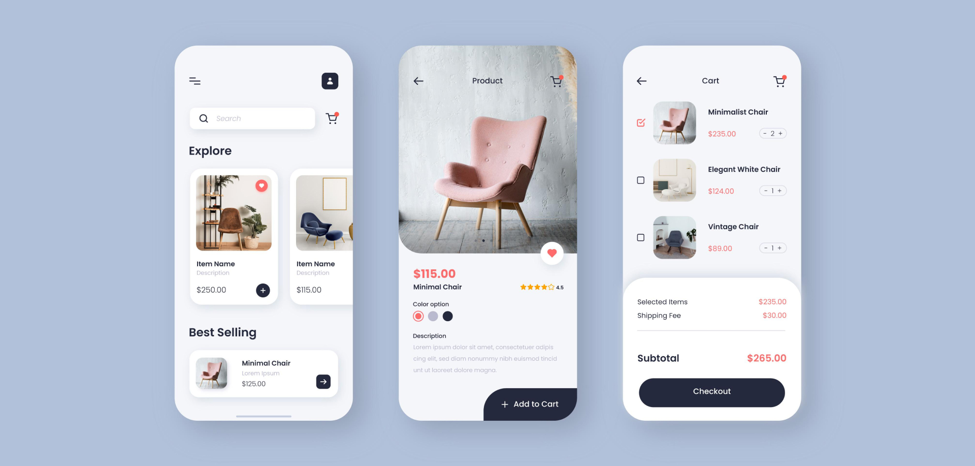 Mebel mağazalar üçün mobil tətbiq